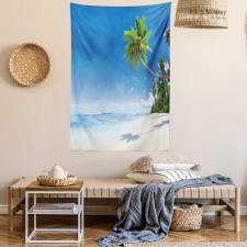 Ocean Summer Palms Tapestry