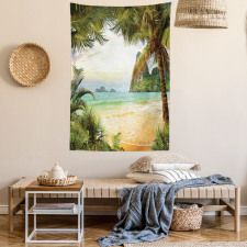 Palm Coconut Trees Beach Tapestry