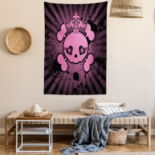 Skull Grunge Pop Art Tapestry