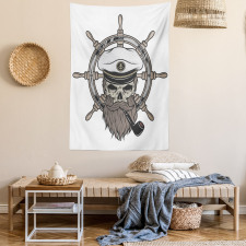 Captain Pirate Skeleton Tapestry