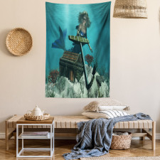 Ocean Mythical Pirate Tapestry