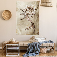 Vintage Mythical Art Tapestry