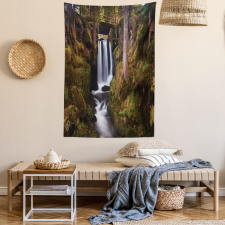 Wooden Bridge Forest Tapestry