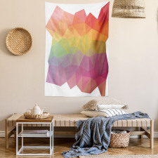 Retro Rainbow Colors Poly Tapestry