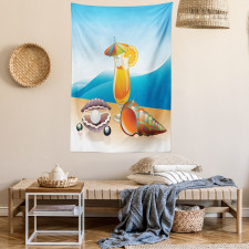 Seascape Summer Beach Tapestry