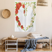 Heart Bouquet Romantic Tapestry
