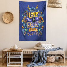 Floral Themed Text Tapestry