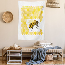 Single Bugnd Hexagons Tapestry