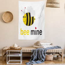 Bee Mine Romantic Cartoon Tapestry