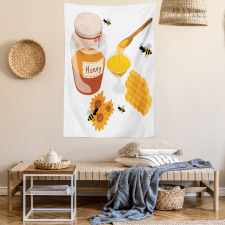 Spoon Jar and Sunflowers Tapestry