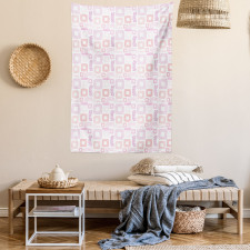 Dots Squares Art Tapestry