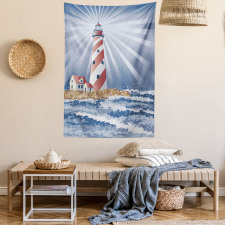 Watchtower Sea Waves Tapestry