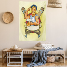 Cartoon Style Sailor Tapestry