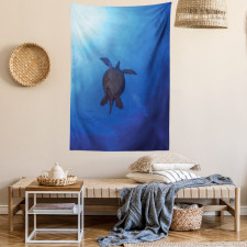 Sea Turtle in Deep Sea Tapestry