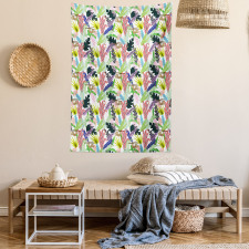 Monstera Leaves Graphic Tapestry