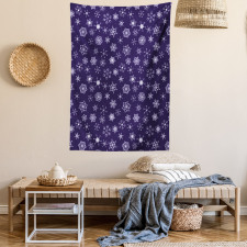 Purple Monochrome Motifs Tapestry