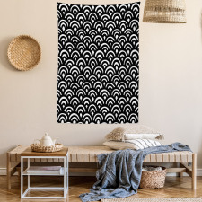 Japanese Seigaiha Waves Tapestry