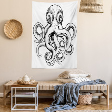 Sketch Monochrome Art Tapestry