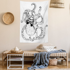 Hipster Animal Sketch Tapestry