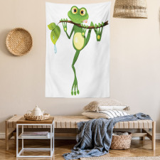 Frog on Branch Jungle Tapestry