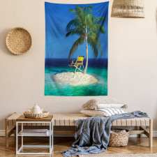 Chair Under a Palm Tree Tapestry