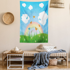 Meadow Butterfly Rainbow Tapestry