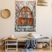 Brick Stone Oval Gate Tapestry