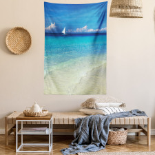 Exotic Seashore View Tapestry