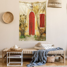 Aged Doors Tuscan House Tapestry
