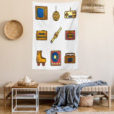 Cartoon Nostalgic Tapestry