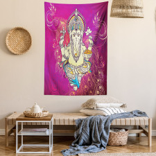 Folkloric Elephant Boho Tapestry