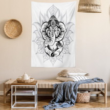 Elephant Ancient Figure Form Tapestry