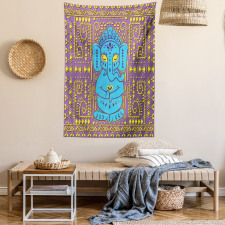 Elephant Tribal Art Retro Tapestry