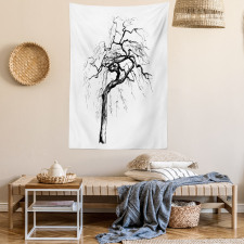 Autumn Tree Dry Branches Tapestry