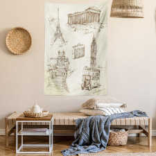 Travel over Europe Tapestry