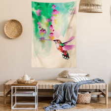 Colibri and Flowers Tapestry