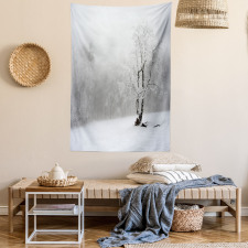 Winter Snowy Forest Cold Tapestry