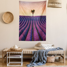 Lavender Flowers Field Tapestry