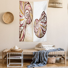 Seashells Abstract Boho Tapestry