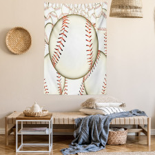 Baseball Ball Pattern Tapestry