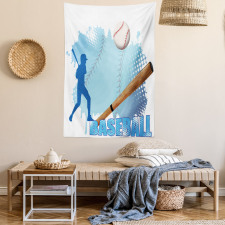 Baseball Sport Cartoon Tapestry