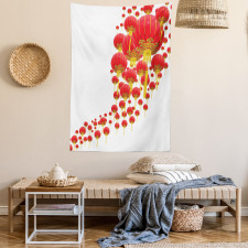 Chinese Lanterns in Sky Tapestry