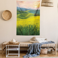 Hills Valley Sunrise Tapestry