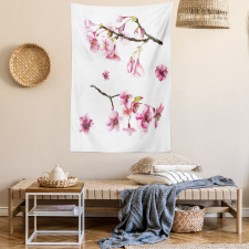 Watercolor Art Flower Tapestry