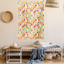 Retro Colorful Circles Tapestry