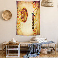 Brown Tribe Art Tapestry