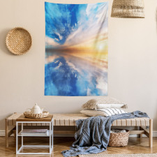 Sky Reflections Sunset Tapestry