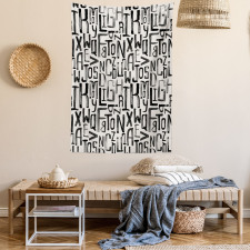 Grunge Letters Pattern Tapestry