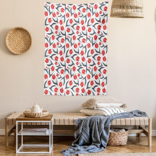 Vintage Inspired Tulips Tapestry