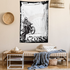 Motocross Racer Tapestry